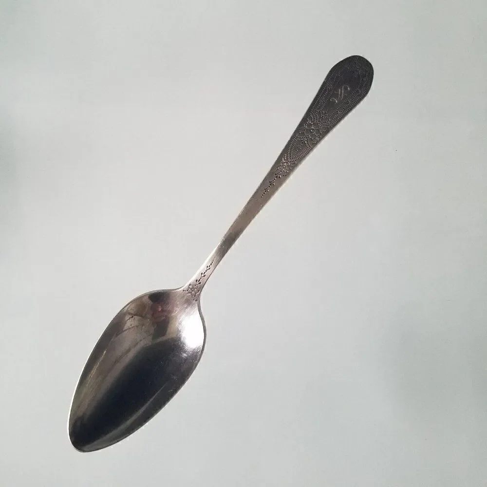 Vintage Oneida Community 1927 Paul Revere Pattern Silverplate Tea Spoon Monogram